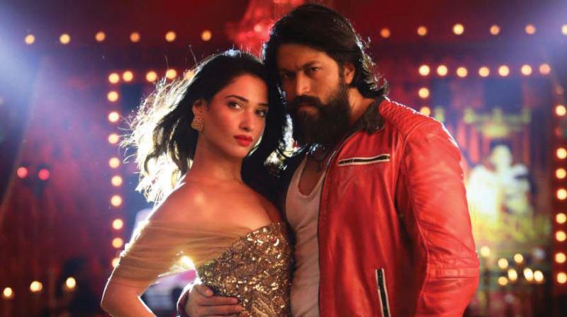 Yash and Tamanna in a still from KGF