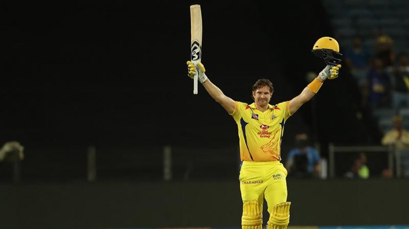 CSK pretty much continued the pattern of one batsman going big  Dwayne Bravo vs Mumbai Indians, Sam Billings vs Kolkata Knight Riders, MS Dhoni vs Kings XI Punjab  as Shane Watson (106 off 57 balls) became the second player(overall) and first CSK player to score a hundred in IPL 2018.(Photo: BCCI)