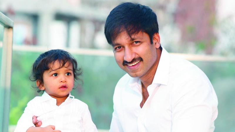 The actor, who is shooting there for his upcoming film that is being directed by Sampath Nandi, called his family over so he doesnt miss out on his sons special day.