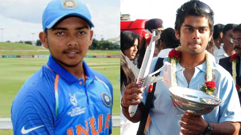 Prithvi Shaw (2018) became the fourth Indian captain after Mohammad Kaif (2000), Virat Kohli (2008) and Unmukt Chand (2012) to win the ICC Under 19 World Cup title. (Photo: BCCI / AFP)