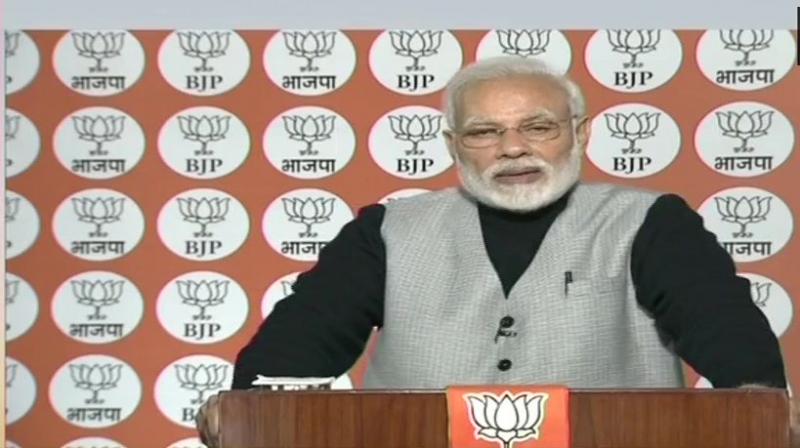PM Modi also said that the BJP is driven by democratic principles. (Photo: ANI | Twitter)