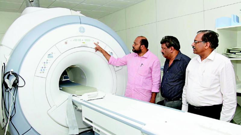 The MRI machine in Osmania General Hospital has not been not working for more than a month. (Representational image)