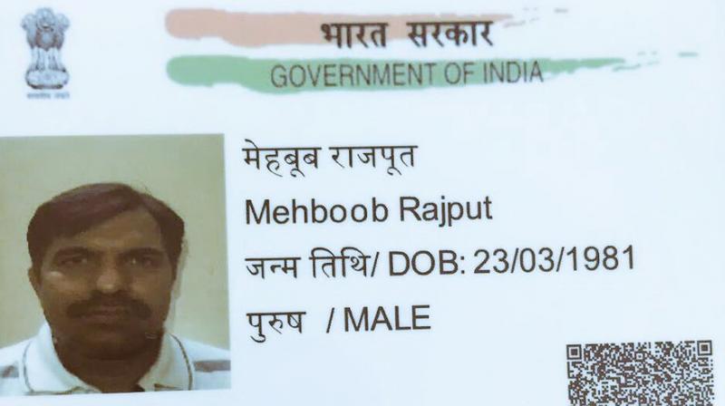 On being held, Akhtar initially showed an Aadhar card in the name of Mehboob Rajput, which was found to be fake. (Photo: ANI Twitter)
