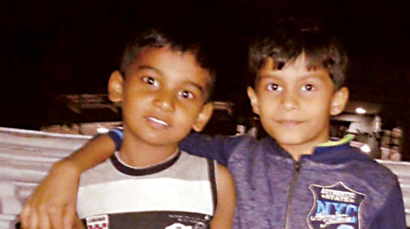 The two children Saahil and Aryan Singh who died after consuming chemical