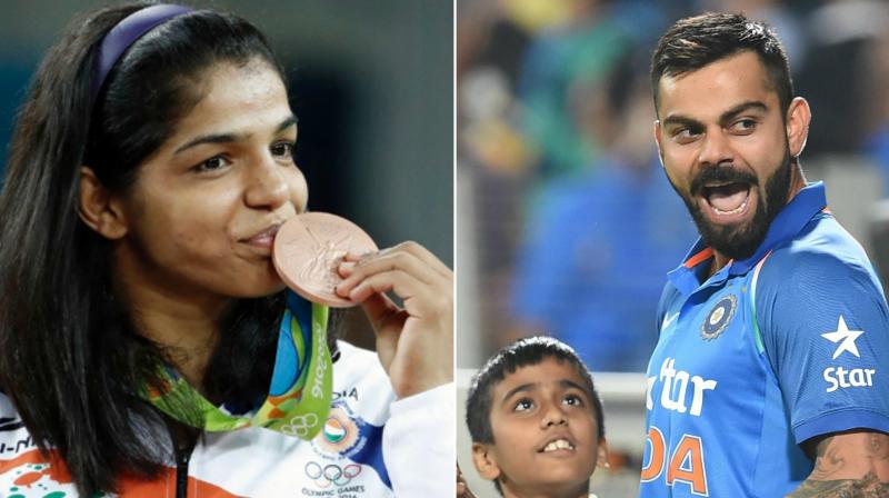 While Virat Kohli led India to ICC No. 1 Tests rankings, Sakshi Malik became the first Indian women wrestler to win a medal at Olympics in 2016. (Photo: AFP/PTI)