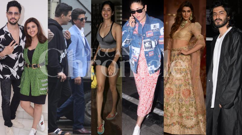 In Pics: SRK-Karan, Kareena, Sid-Pari, Kriti, Janhvi spotted in the city