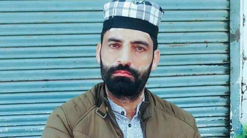 Shabir Ahmad Bhat (26) was abducted by unidentified gunmen on Tuesday evening while he was on his way to his home in Pulwama. (Photo: ANI | Twitter)