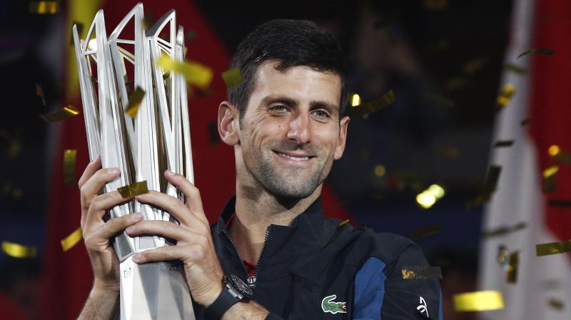 Novak Djokovic is within touching distance of Rafael Nadals number one ranking after winning the Shanghai Masters with a 6-3, 6-4 victory over Borna Coric. (Photo: AP)