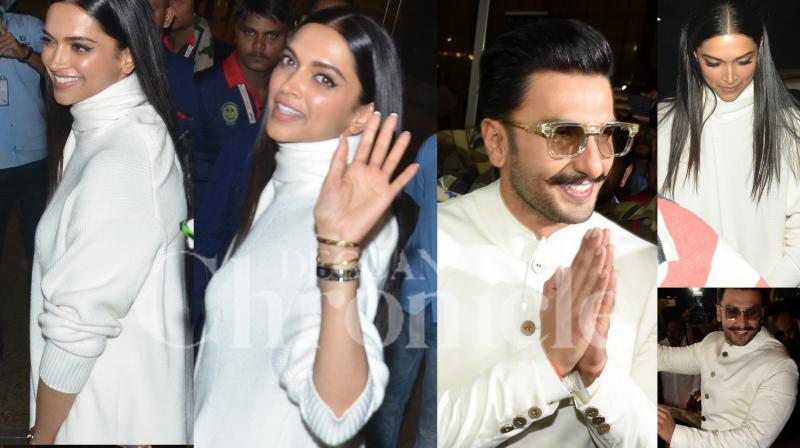 Just a few days from now, Deepika Padukone and Ranveer Singh will be officially married and the fans are waiting for the big day with bated breaths. The Wedding of the Year is set to take place on November 14 and 15 in Italy. Deepika and Ranveer were spotted leaving Mumbai in the wee hours of Saturday morning. Check out exclusive photos here. (Pictures: Viral Bhayani)