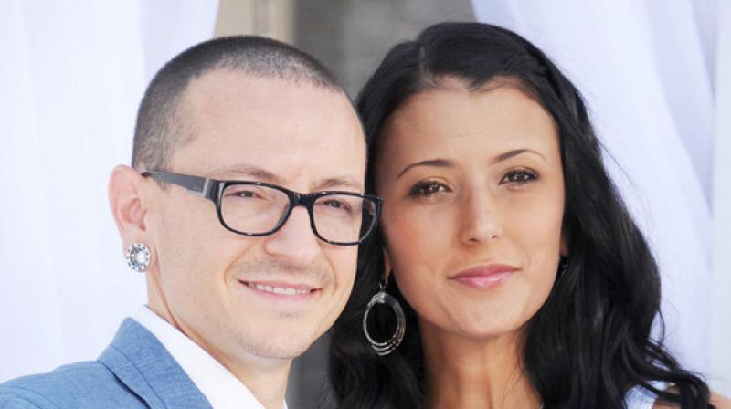 Chester and Talinda Bennington in their happy days. The couple was married for 11 years.