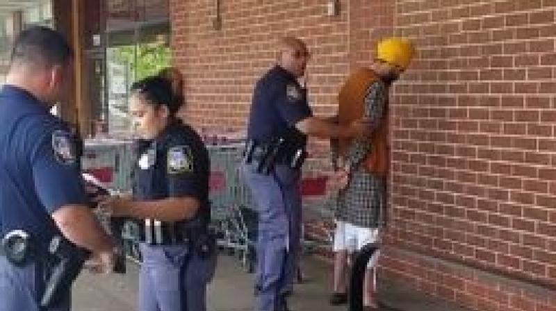 Khalsa said he was shopping on Monday when police approached him, walked him out of the store and took his kirpan. (Photo: Videograb)