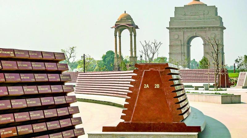 National War Memorial in New Delhi, Sunday. (Photo: AP)