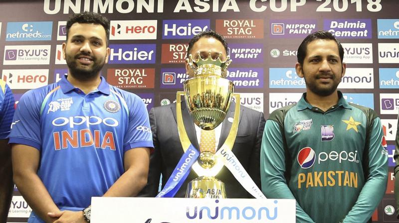 Rohit Sharma-led India will lock horns against Sarfraz Ahmeds Pakistan in  their group stage clash of the Asia Cup 2018 on Wednesday. (Photo: AP)