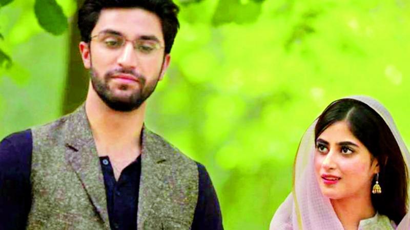 Ahad and Sajal in a scene from the drama