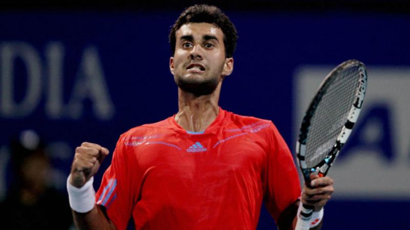 Bhambri will now lock horns with 15-seeded Kevin Anderson who tamed Dominic Thiem of Austria for a place in the semi-finals. (Photo: PTI)