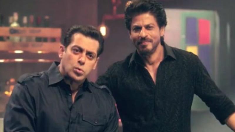 Salman and Shah Rukh in an ad.