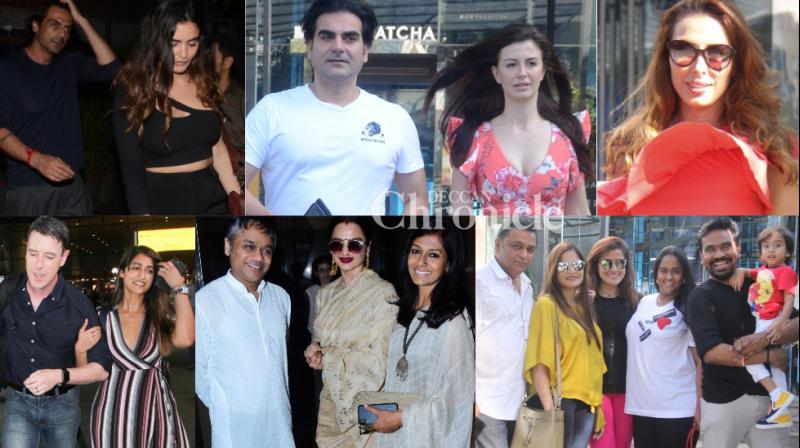 Salman, Arbaazs rumoured GFs join Khan lunch, Arjun, Ileana, others clicked