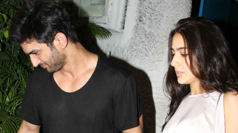 Sushant Singh Rajput and Sara Ali Khan were recently spotted along with their director Abhishek Kapoor over dinner.