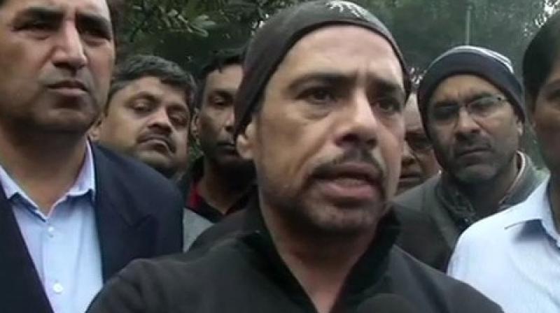 Will not allow my name to be used for political blackmail, have always maintained that we will cooperate, but the process should be fair and legal. I am not running away or going to live in some other country, Vadra told ANI. (Photo: ANI)
