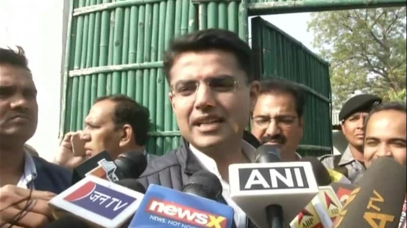 We have full majority and will stake claim to form government in the evening. We will take along all non-BJP parties and elected members who are against BJP and are willing to support us, Pilot said. (Photo: ANI | Twitter)