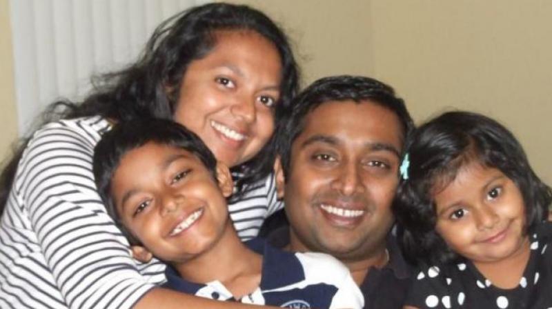 Sandeep Thottapilly, his wife Soumya, along with their two kids were on a road trip in a maroon Honda Pilot from Portland, Oregon to San Jose in Southern California. (Photo: Facebook)