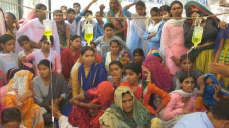 Thirteen girl students on Rewari were on indefinite strike for a week and the health of many of the fasting girls had deteriorated. (Photo: Twitter)