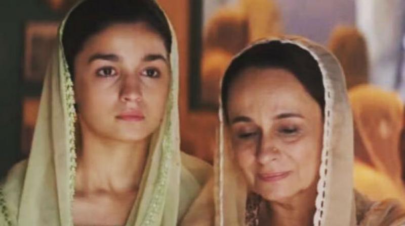 Alia Bhatt and Soni Razdan in a still from Raazi trailer.