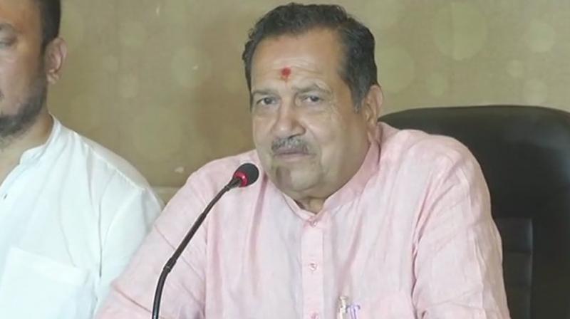 RSS leader Indresh Kumar was in Ranchi in Jharkhand to attend a programme of the Hindu Jagaran Manch on Monday. (Photo: Twitter | ANI)