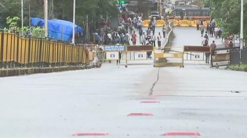 The bridge connects NM Joshi Marg to Elphinstone Road and Lower Parel. (Photo: ANI | Twitter)