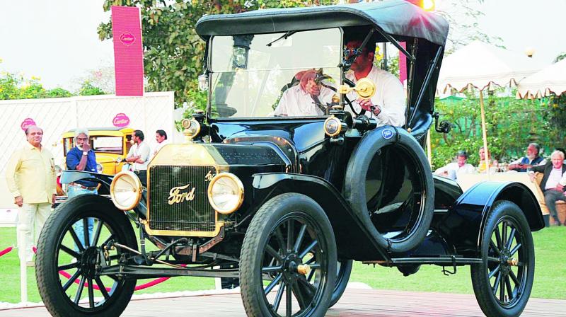 The Concourse dElÃ©gance saw many classic, refurbished cars on display, such as the one above