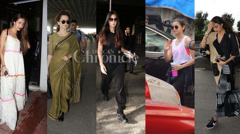 Kangana, Katrina arrive in style, Malaika at her sexy best, Alia sweats out at gym