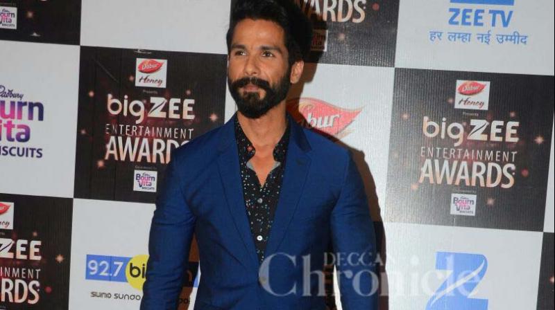 Shahid Kapoor at an award function where he spoke about his film Padmavati.