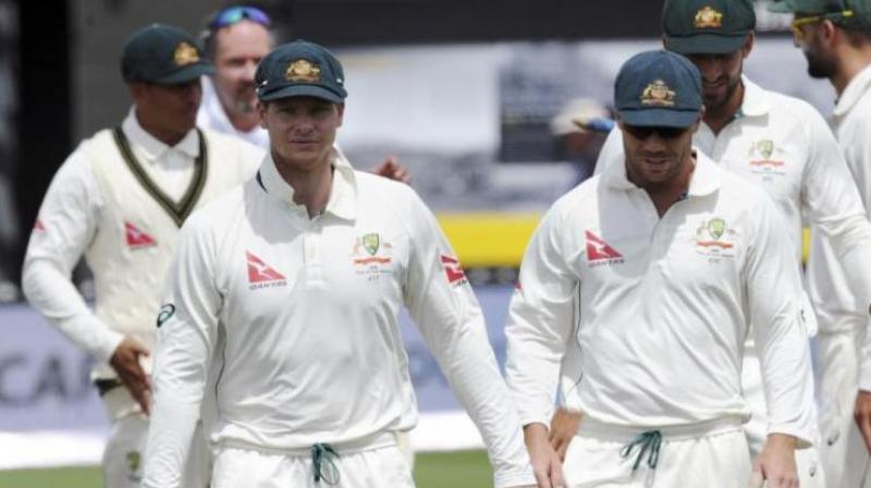 The International Cricket Council on Sunday banned Australia captain Steve Smith (left) for one match and fined 100 percent of his match fees. (Phot: AFP)