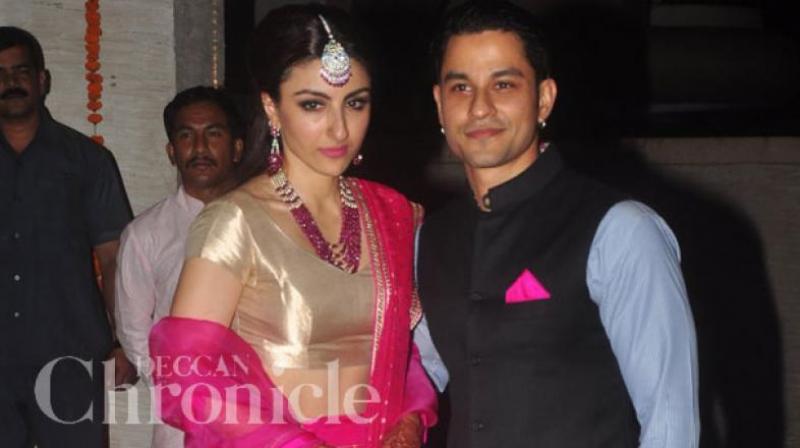 Soha Ali Khan snapped with husband Kunal Kemmu