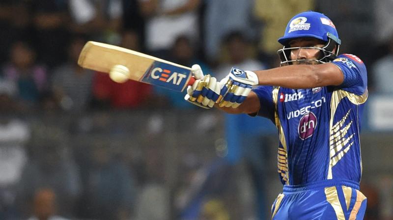 The final over of the Mumbai Indians vs Rising Pune Supergiant game at the Wankhede Stadium on Monday witnessed a heated conversation between MI skipper Rohit Sharma and the on-field umpire S Ravi. (Photo: PTI)