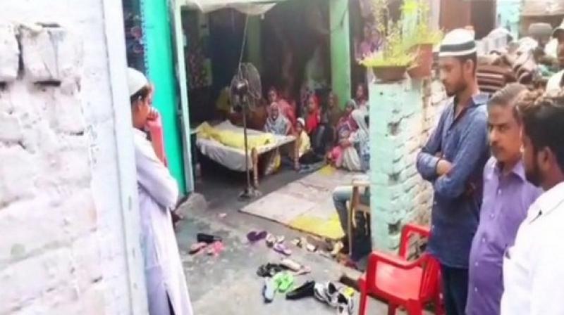 Razia was locked inside the room without any food or water and was thrashed by her husband for dowry. (Photo: ANI)