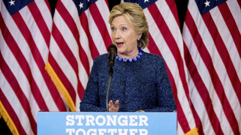 Democratic presidential candidate Hillary Clinton speaks at a news conference at Theodore Roosevelt High School in Des Moines, Iowa. (Photo: AP)