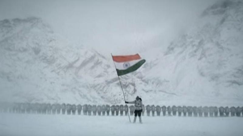 Still from one of the National Anthem videos that is played in the cinema halls.