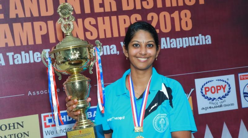 Adheena K Latheef, Bose claim state TT singles titles