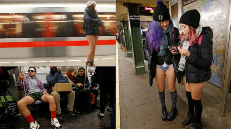 Passengers drop trousers and inhibitions for No Pants Subway Ride