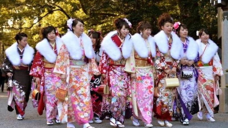 Formal Coming-of-Age ceremonies began as a rite of ancient samurai families (Photo: AFP)