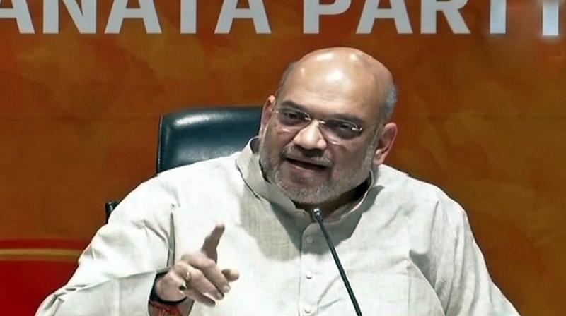 BJP national president Amit Shah said that the Congress violated all boundaries in the Karnataka Assembly election. (Photo: ANI | Twitter).