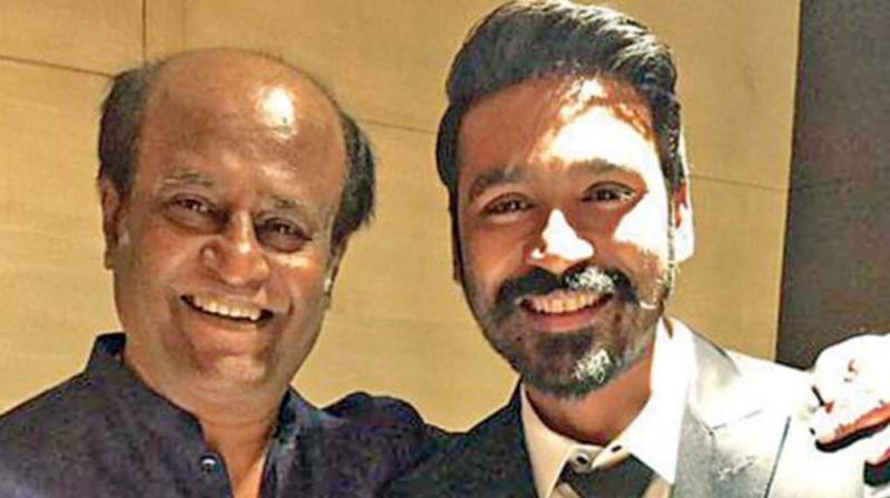 Rajini with Dhanush