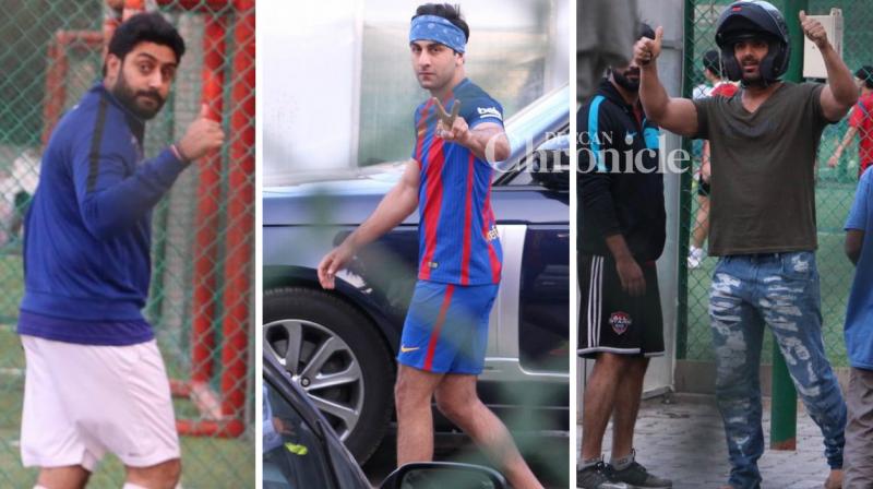 Ranbir, Abhishek, John are quite the football enthusiasts