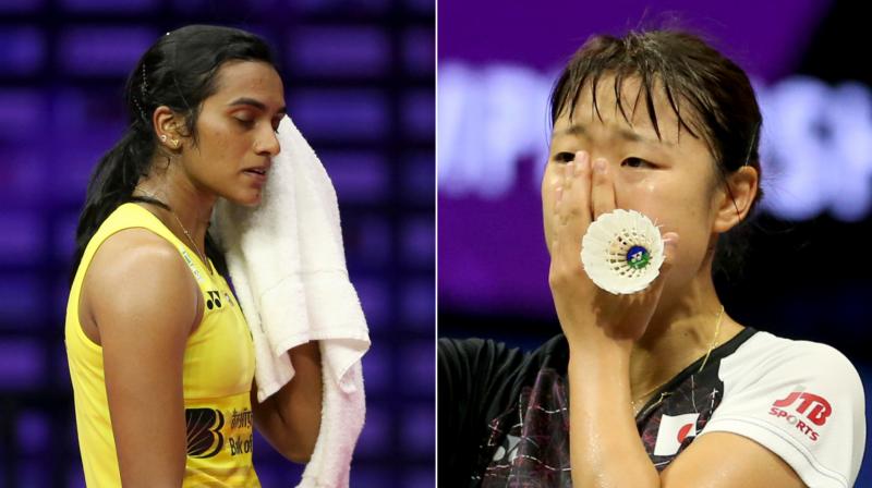 PV Sindhu won the crucial point and took the match to the third game, after Nozomi Okuhara struck the net. (Photo: AP)
