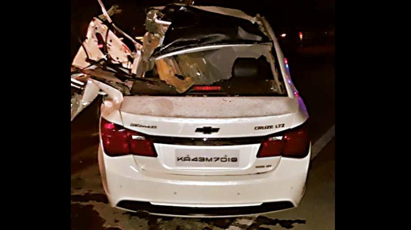 The car after accident. (Photo:DC)