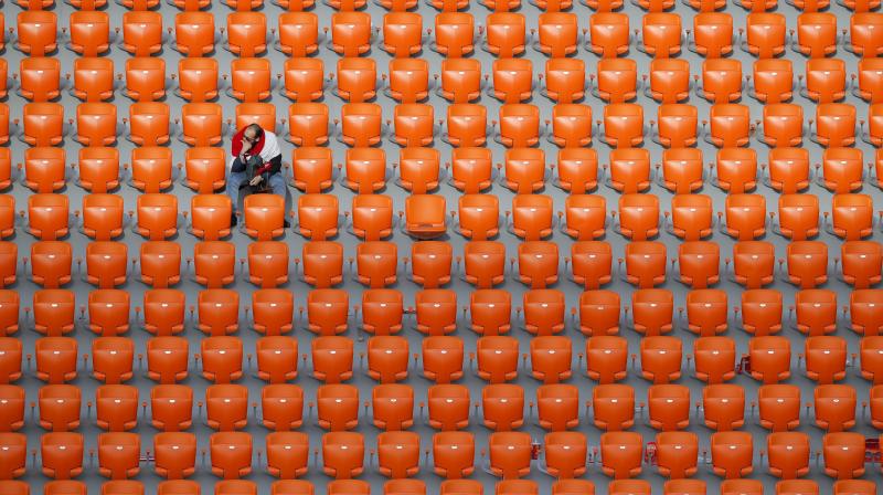 Pockets of orange seats were clearly visible in the lower tiers of the stadium which has a 33,061 capacity for World Cup games. (Photo: AP)