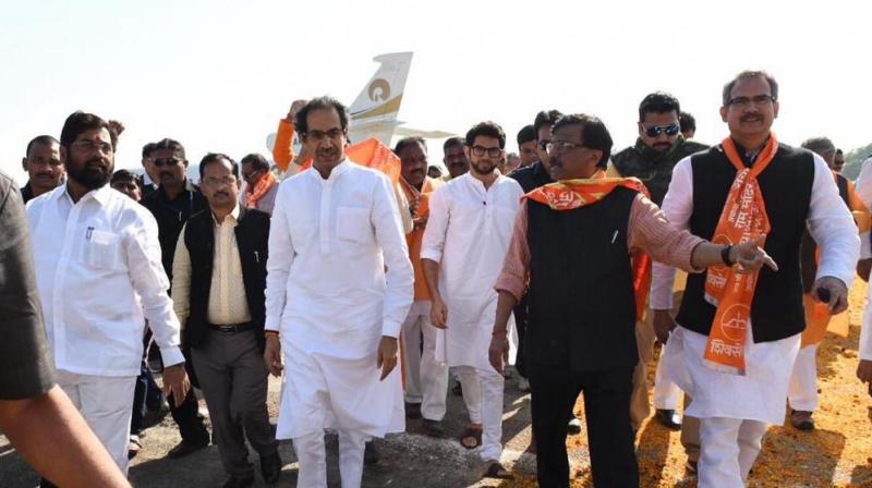 This is Thackerays first visit to Ayodhya and party leaders, including MP, Sanjay Raut, and others had been camping here for the last few days to make preparations for the visit. (Photo:@uddhavthackeray/Twitter)