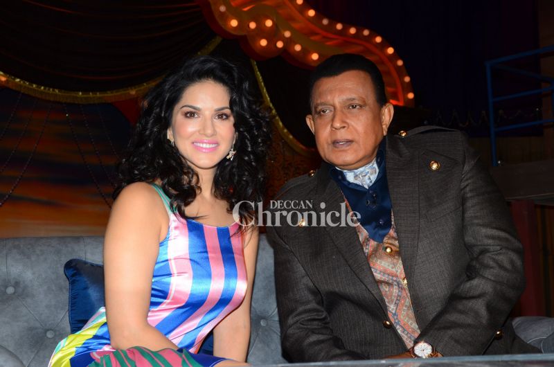Sunny Leone bonds with Mithun, shows off her dance moves on reality show