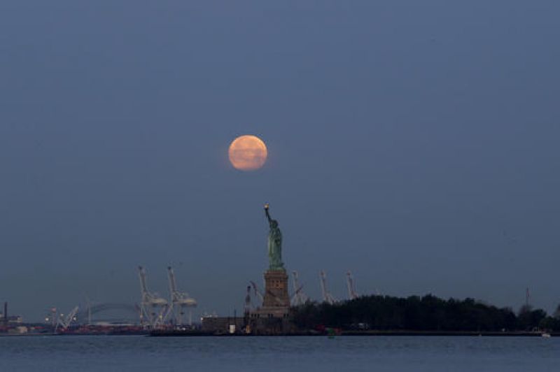Supermoon makes rare appearance in different places across the world